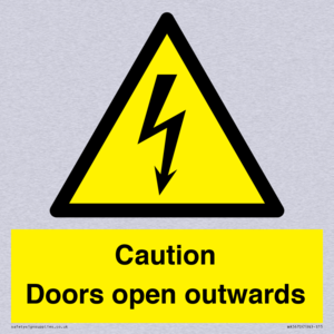 Caution Doors open outwards
